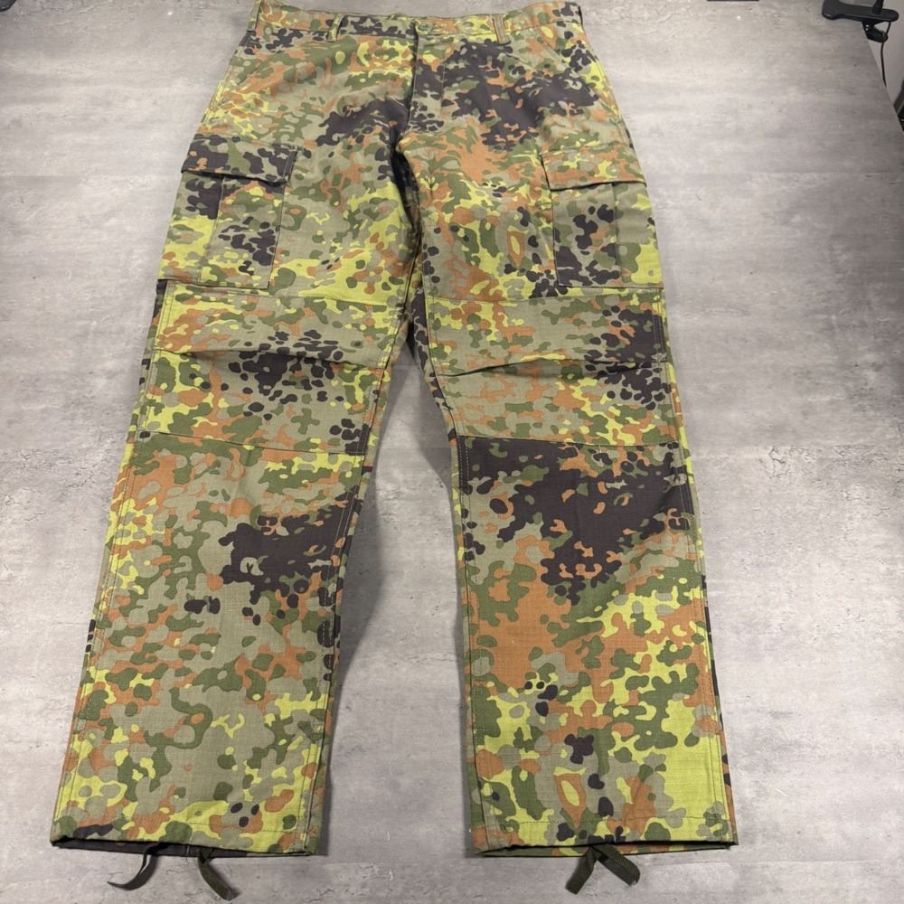 Backbone Cargo Pants Mens M 35x33 Flecktarn Camo Ripstop Tactical Utility NWOT